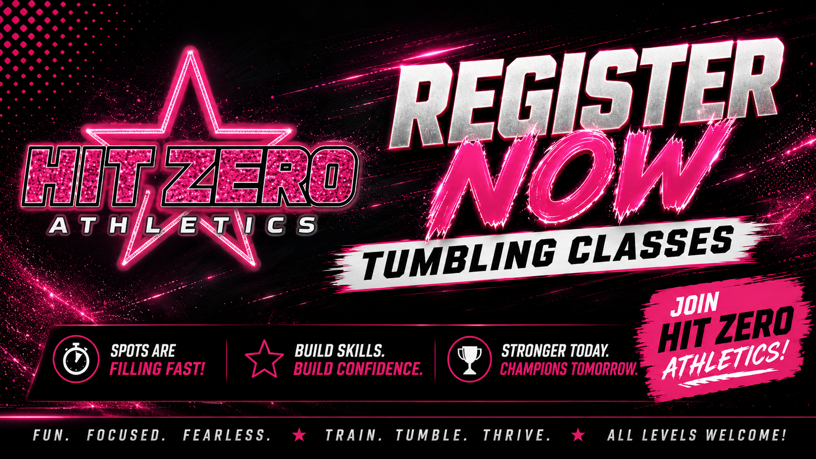 Hit Zero Athletics — register for tumbling classes